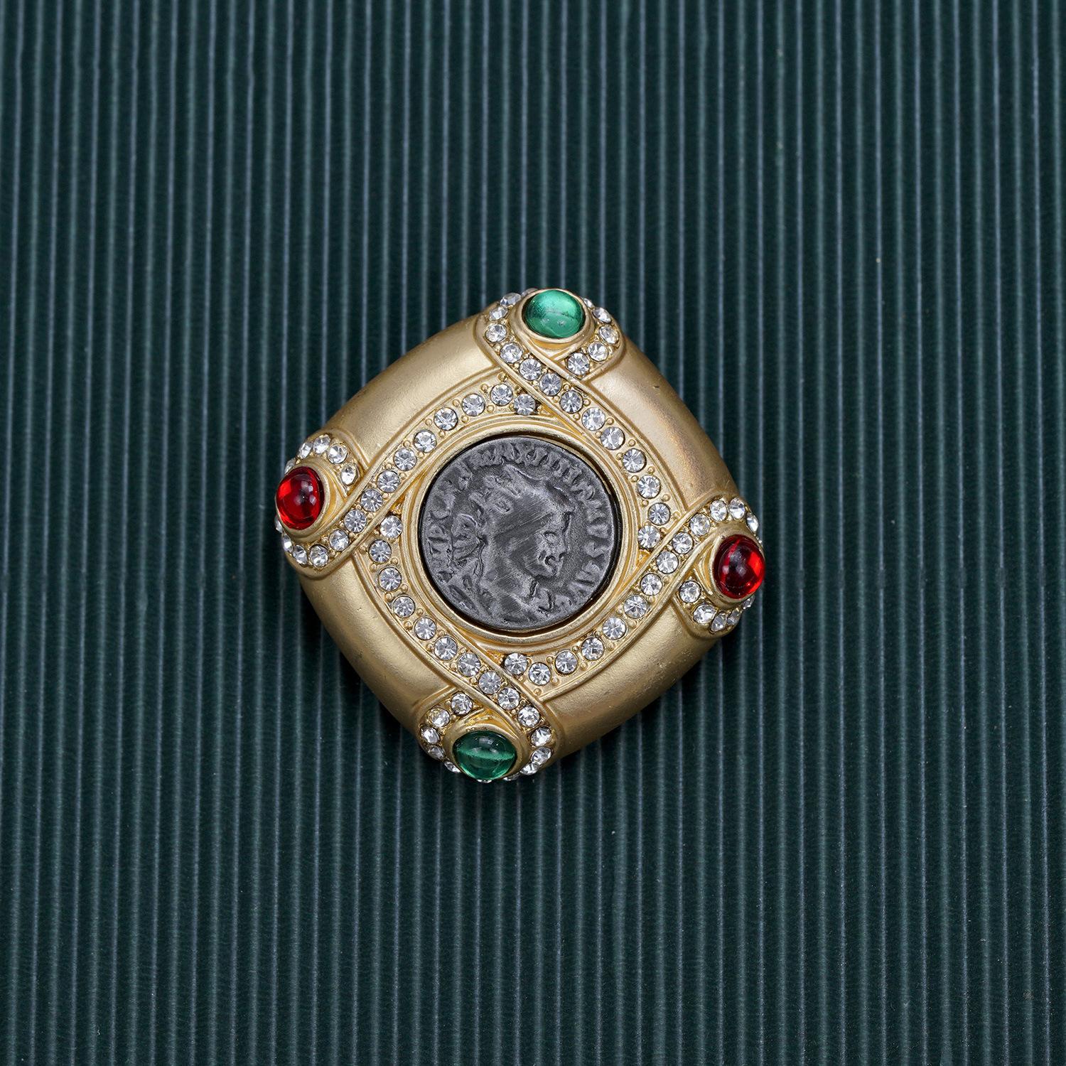 

Брошь из антикварной серии со стразами, винтажная жемчужина, брошь в стиле барокко, булавка для костюма