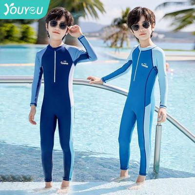 Children's Long Sleeve One-Piece Swimsuit for Boys