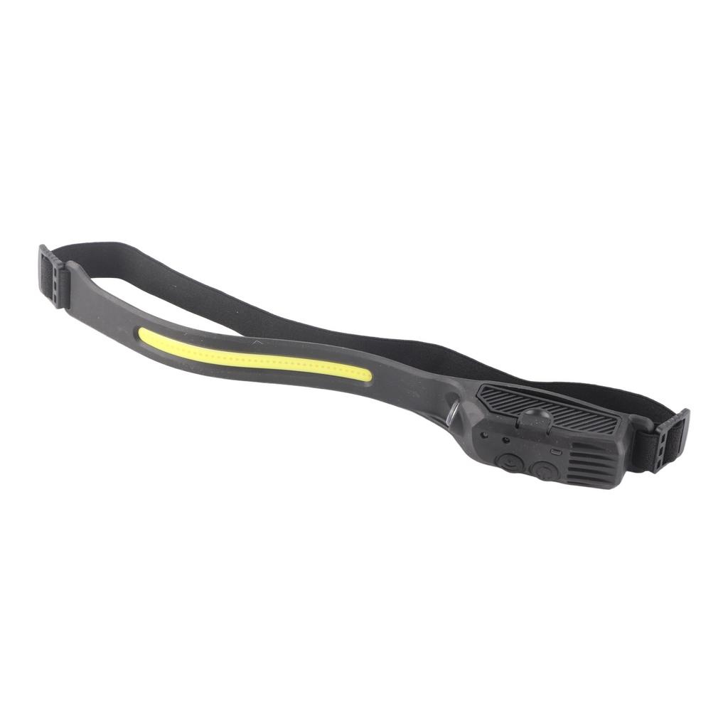 LED Headlight USB Charging 4 Level Double Button Switch Silica Gel Material Intelligent Sensing COB