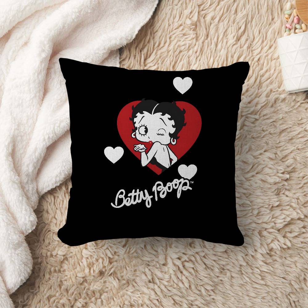Animation BBetty BBoop Maple Design Cushion Cover Happy Autumn Harvest decor Holiday Decorati Pillow Cover
