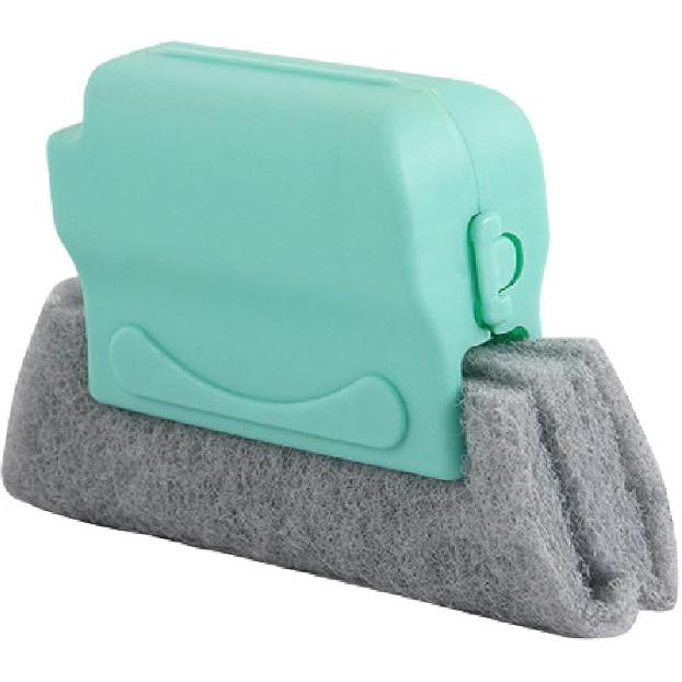 Window Groove Cleaning Brush Sweep Window Groove Brush Cleaning Door & Window Slide Small Brush Window Groove Cleaning Tool Green