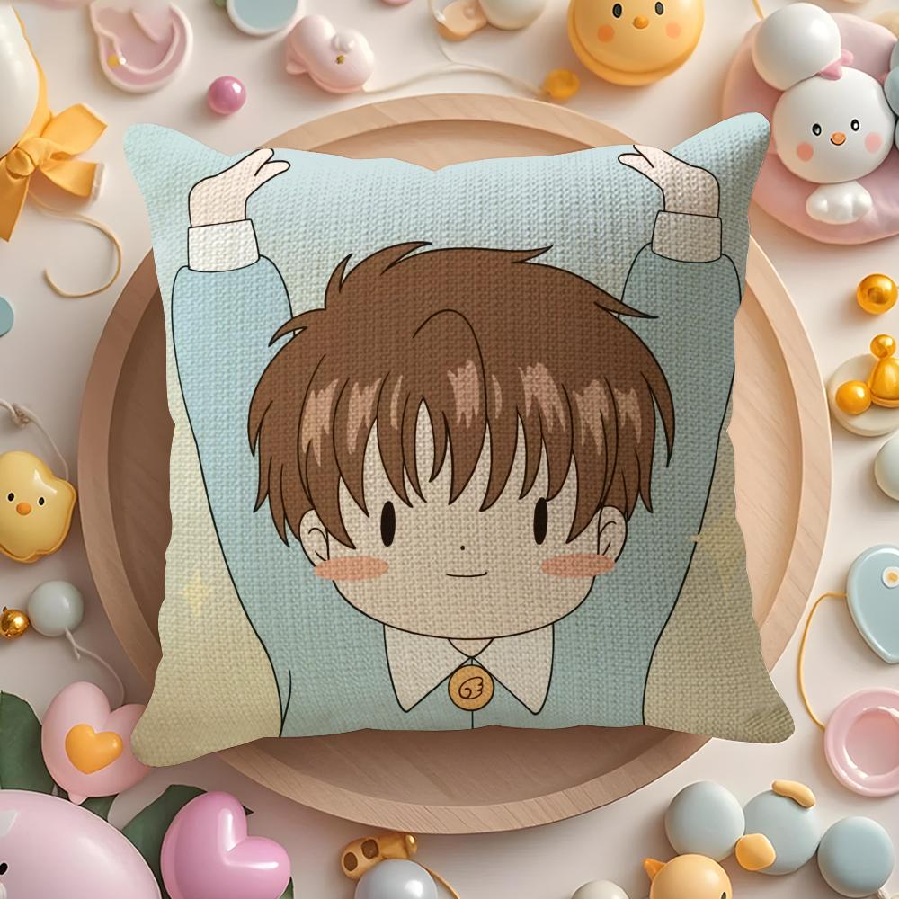 Anime CCardcaptor Sakura Cartoon Pillow Case Pattern Printed Pillowcase for Living Room Sofa Cushion Cover Bedroom Decor