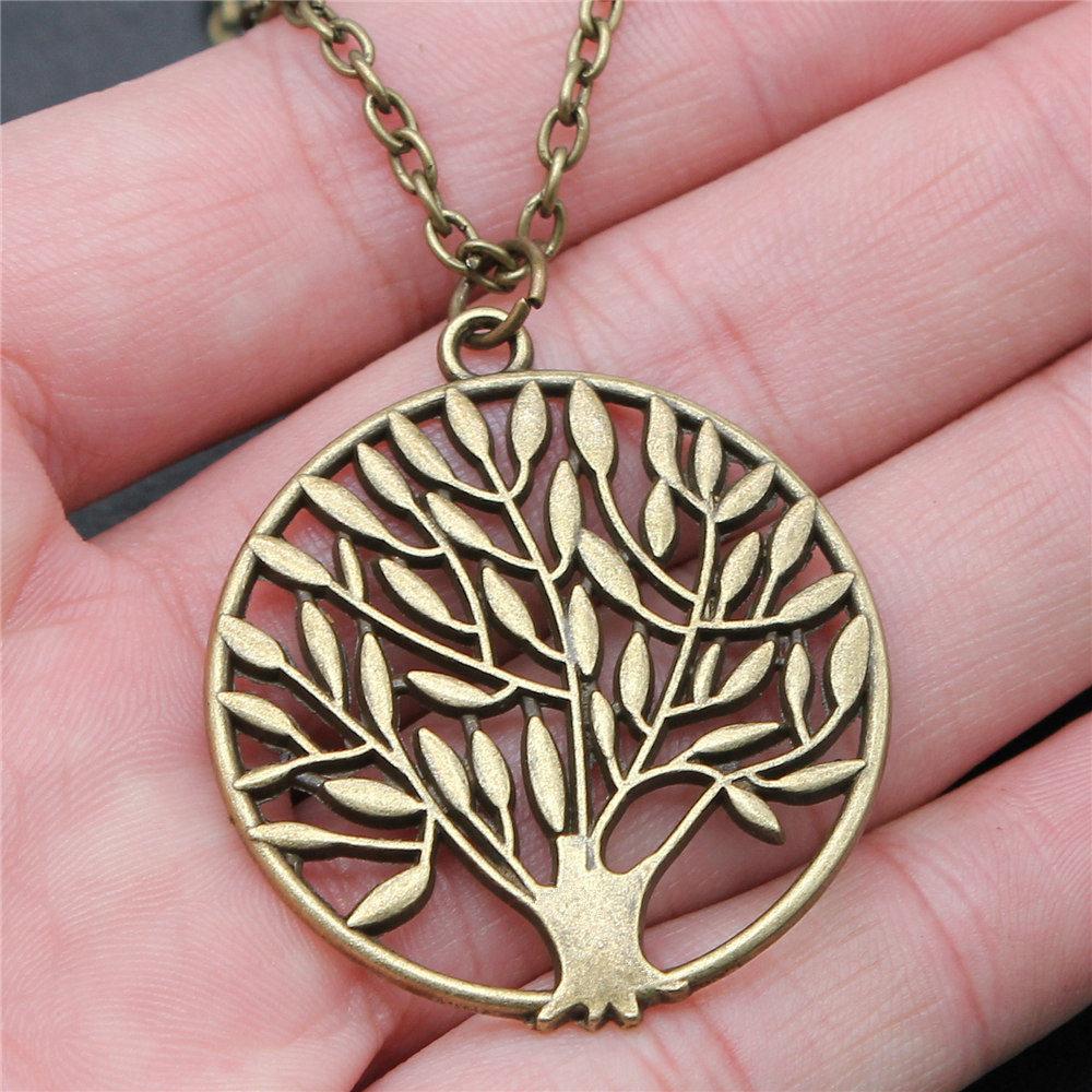 45cm Oder 70cm Lange Kette Halskette Lebensbaum Hochzeitsschmuck Zubehör QN079