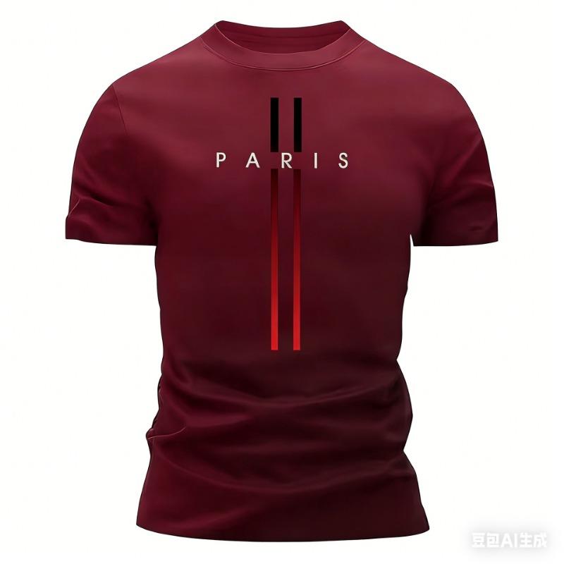 T-shirt de sport pour homme Taille européenne Manches courtes Col rond Séchage rapide Respirant