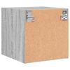 Nightstand with Glass Door Grey Sonoma 35 x 37 x 35 cm