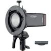 Godox S2 Upgrade Bowens Mount with Removable Gasket for Godox AD200 AD200pro AD300pro Round Head V1 Strobe and Compatible with Beauty S-Bracket