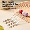 Stainless Steel Dessert Salad Fork High-End Fruit Receipt Jar  Household Use