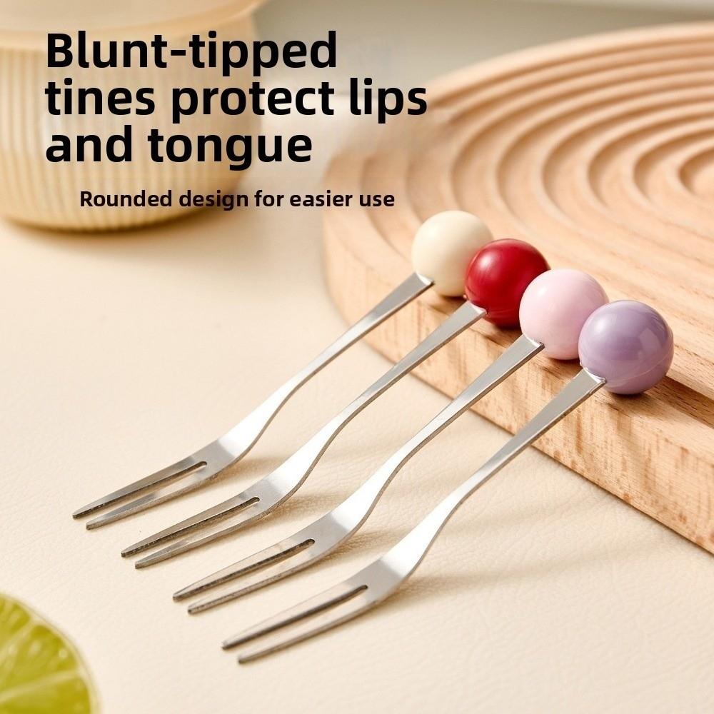 Stainless Steel Dessert Salad Fork High-End Fruit Receipt Jar  Household Use