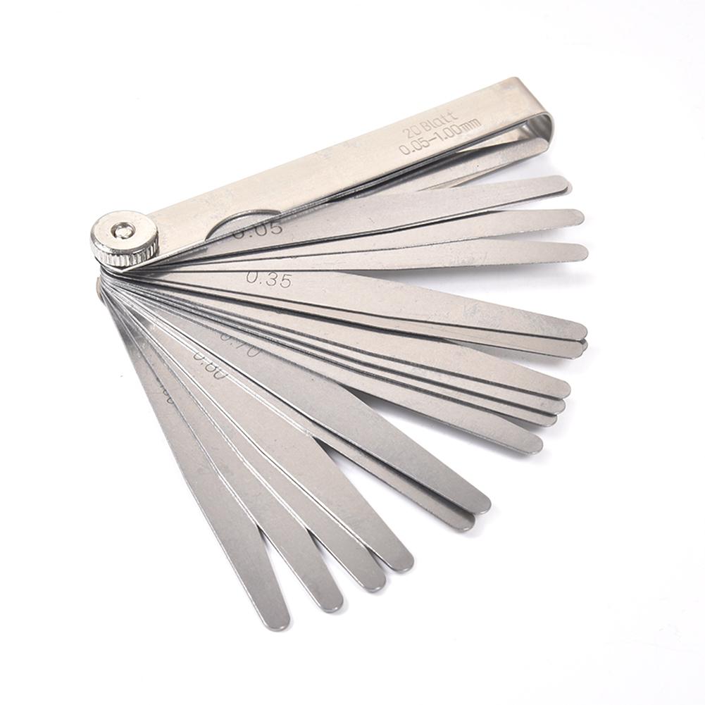 20 Blades 0.05-1.00MM Metric Feeler Gauge For Clearance Measurements Gauge Measure Tool For Feeler Gauge Valve Use