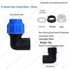 New Material PE Pipe Quick Connectors: Complete Set for 4 to 6 Straight and Three-way Water Pipe Fittings