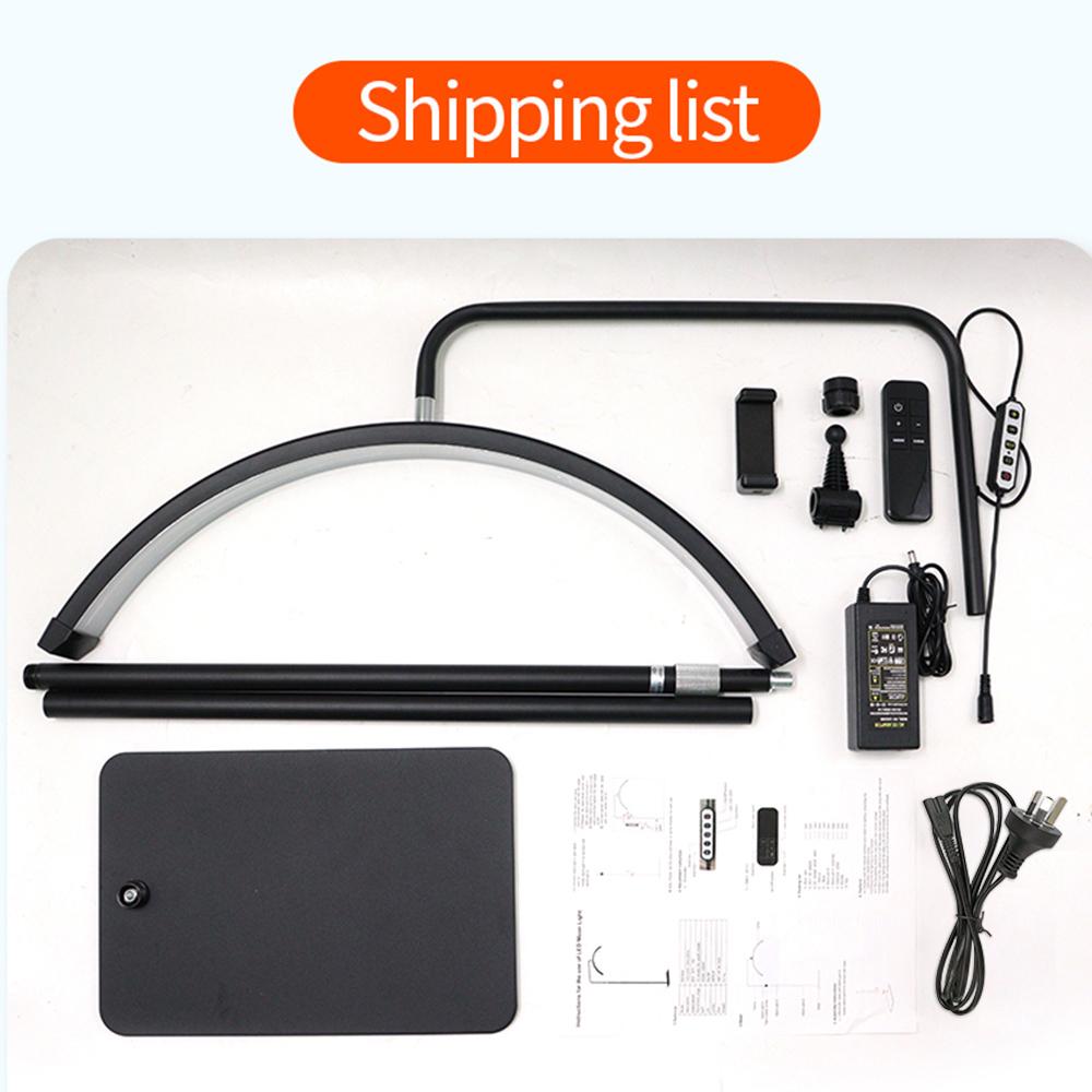 Andoer Lumină video LED de podea HD-M6XR 36W Lumină de umplere în formă de jumătate de lună, reglabilă cu alb 5600K