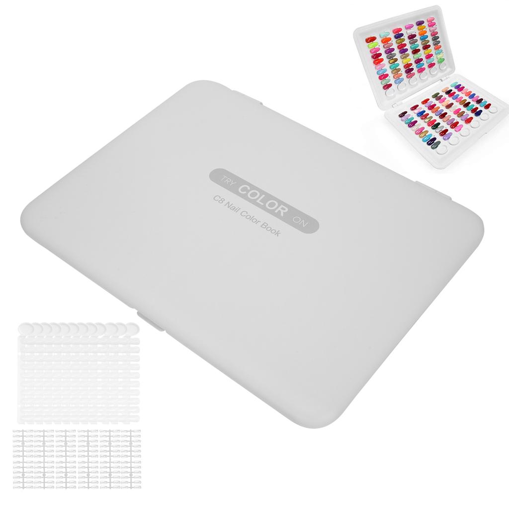 Nail Gel Polish Display Book Detachable Nail Color Display with Replacement Tips for Nail Salon