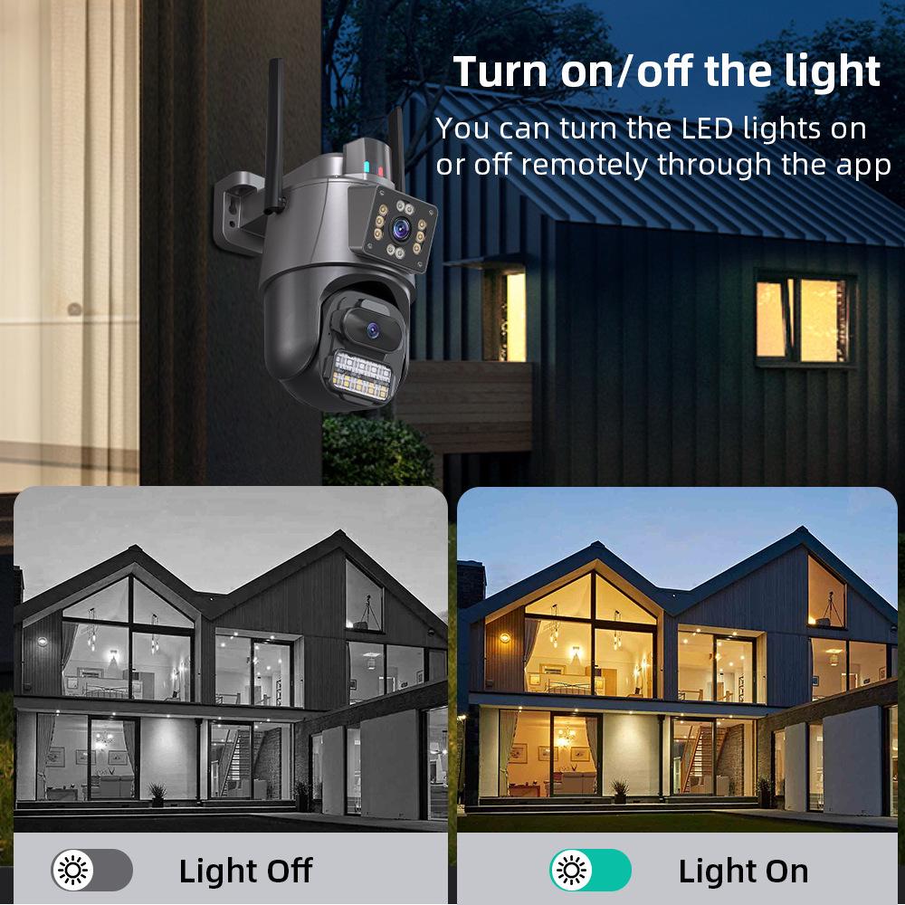 ICSEE Dual-Lens Wireless 360° HD Night Vision PTZ Outdoor Camera