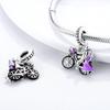 Copper Travel Journey Pink Cute Skirt Shiny Zirconia Beads Fit Pandora Original Bracelet Diy Jewelry Birthday Gift