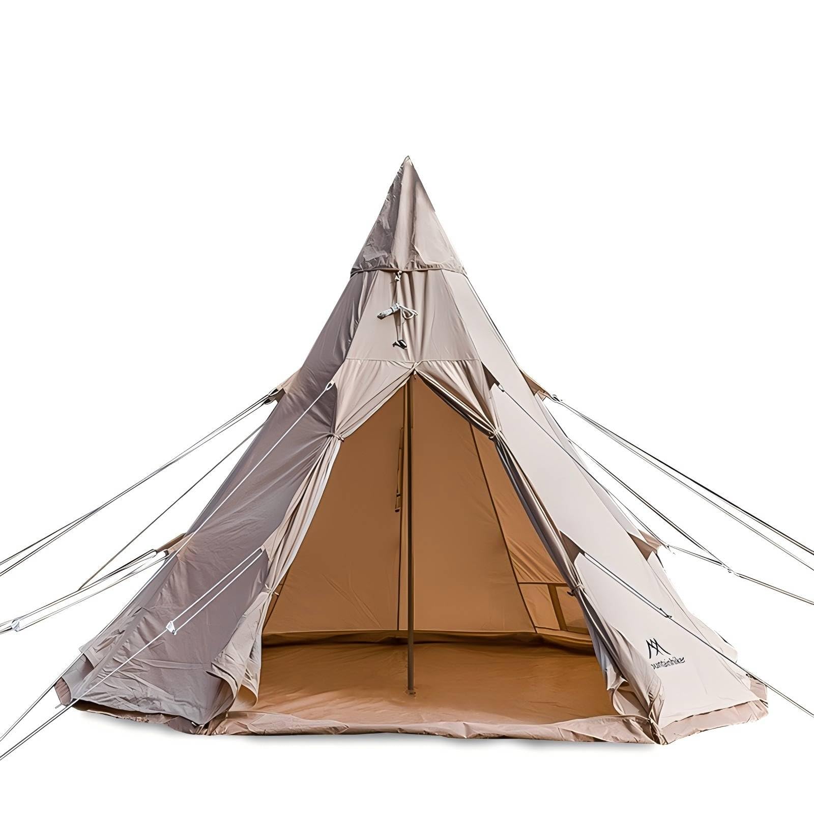 

Намет Mountainhiker One Pole Tent, намет Pyramid, 4 м3 м, для сімейного кемпінгу, матеріал TC, водонепроникний, підлога з ПВХ, вогнетривкий, дихаючий, великий відкритий намет