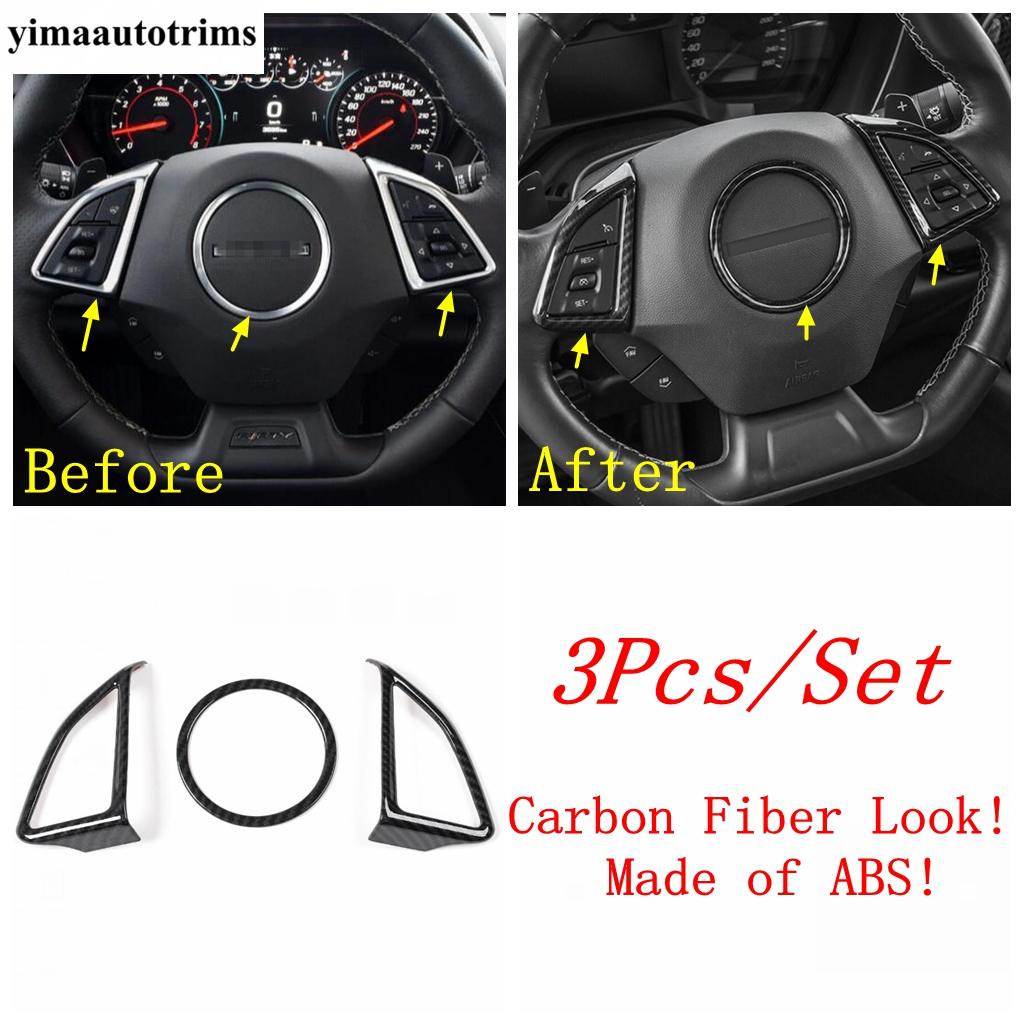 ABS Seat Head Pillow Button / Steering Wheel / Water Cup Holder Panel Cover Trim Accessories For Chevrolet Camaro 2016 -