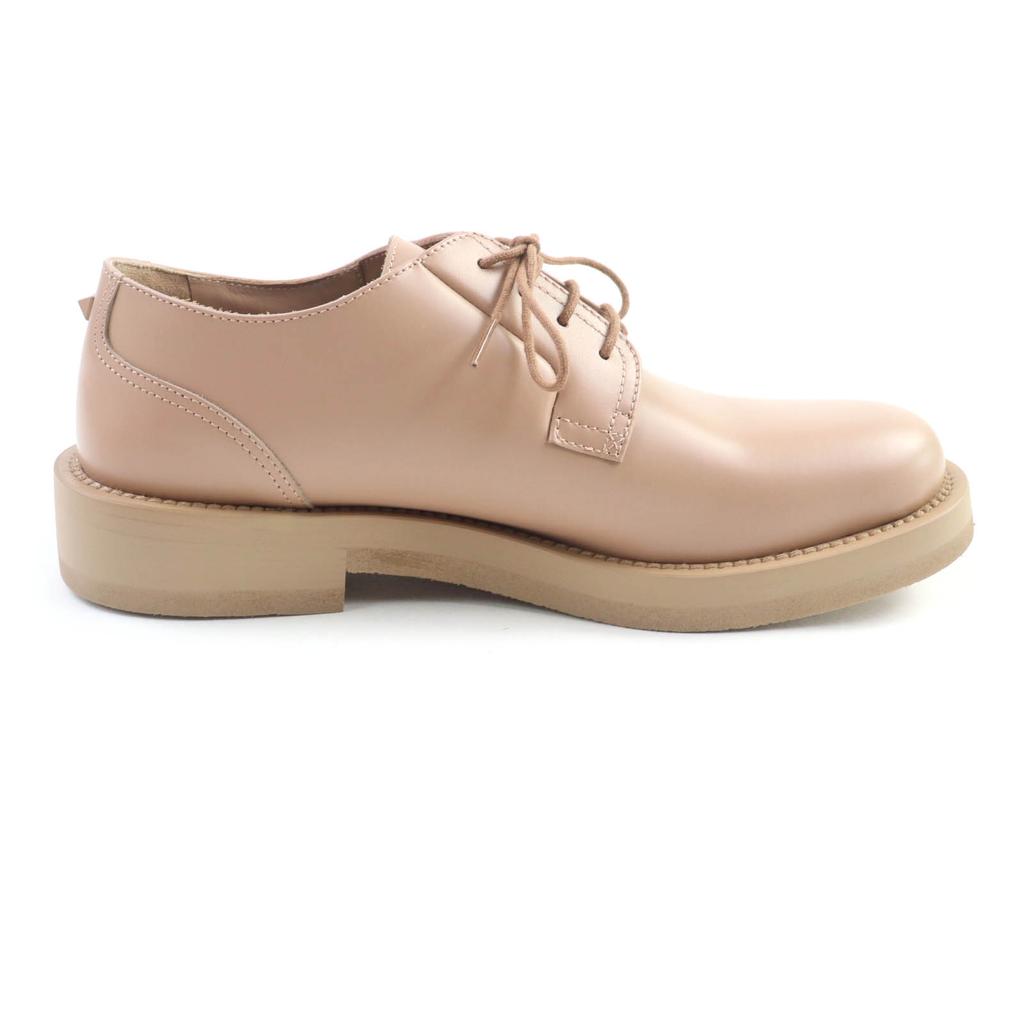 Excellent Valentino Garavani Leather Shoes Pink Beige Leather Mens 40 2Y0S0H04 Used