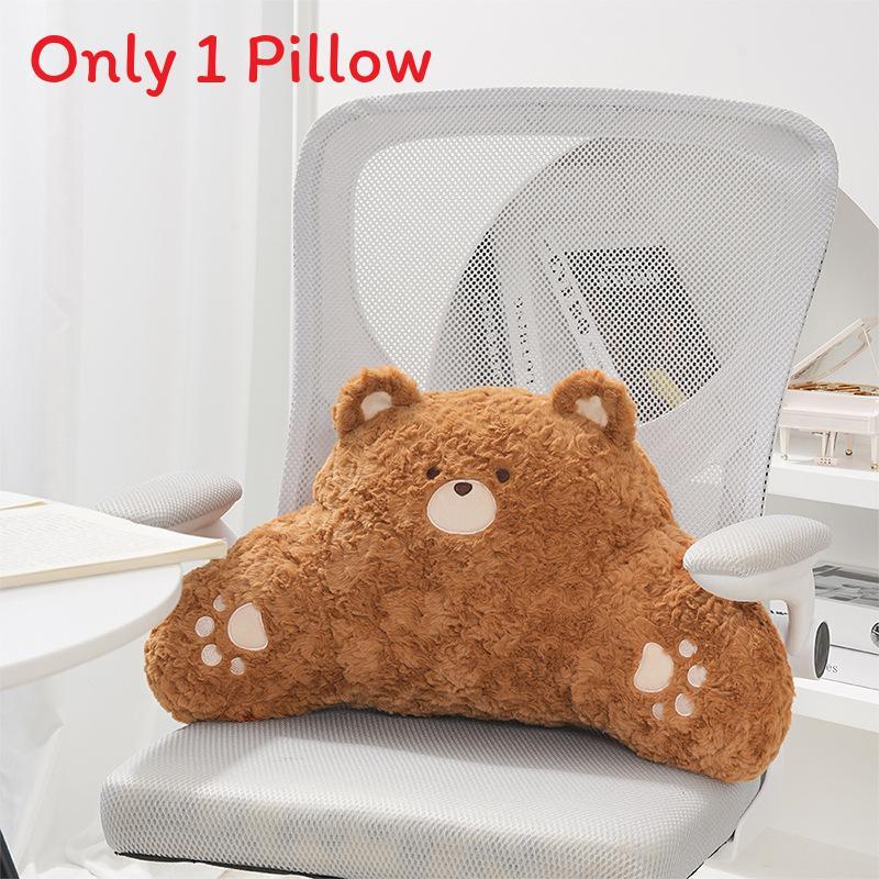 Cartoon Bear Plush Pillow With Doublesided Velvet For Home Living And Cozy Comfort