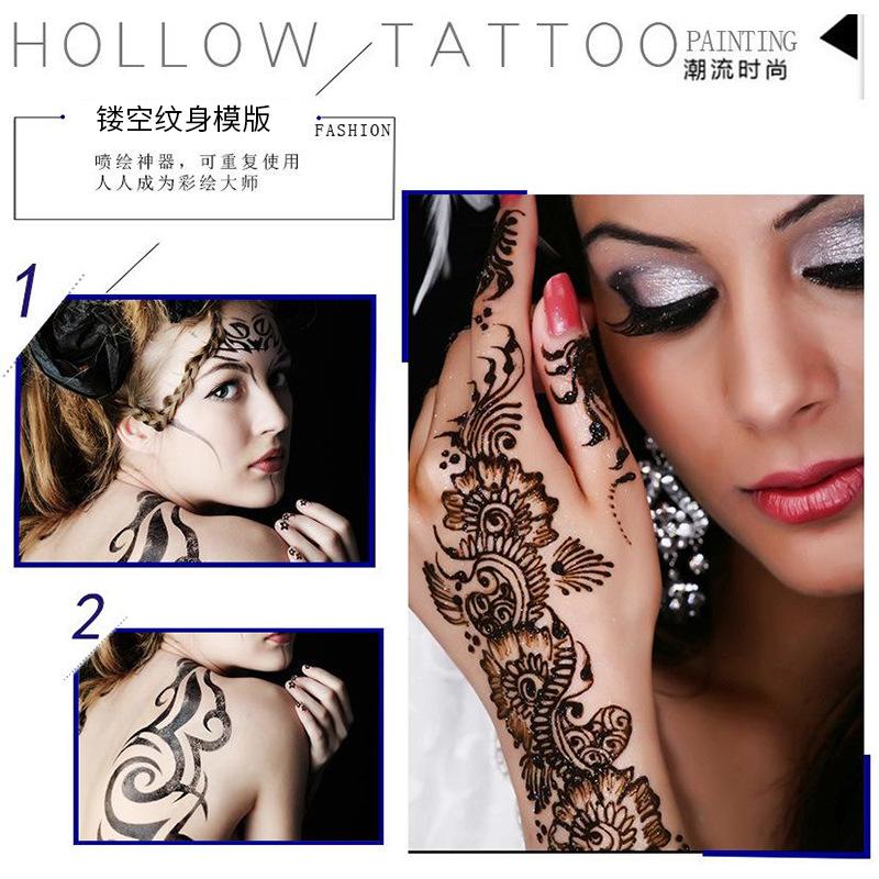 Beauty Sticker Inkjet Tattoo Sticker Indian Hollow Template Tattoo Sticker
