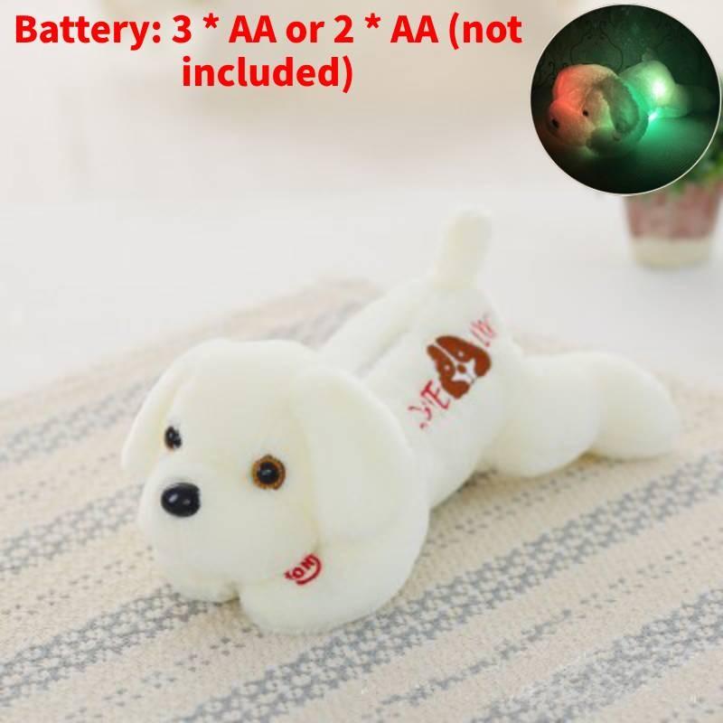 

Colorful Emitting Light Dog Plush Toy Cute Girl Children Bedroom Gift Decoration 32cm