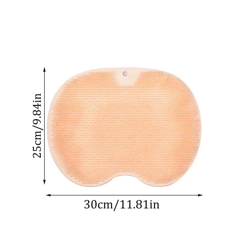 Exfoliating Shower Massage Scraper for Bathroom, Non-slip Bath Mat, Back Massage Brush, Silicone Foot Wash, Body Cleaning Tool