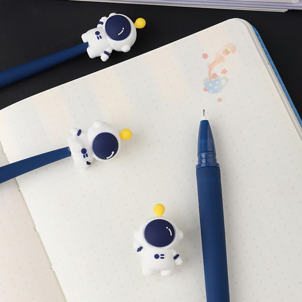 1pcs Space Astronaut Shake Gel Pen 0.5mm Ballpoint Black Color Ink for Writing Office School
