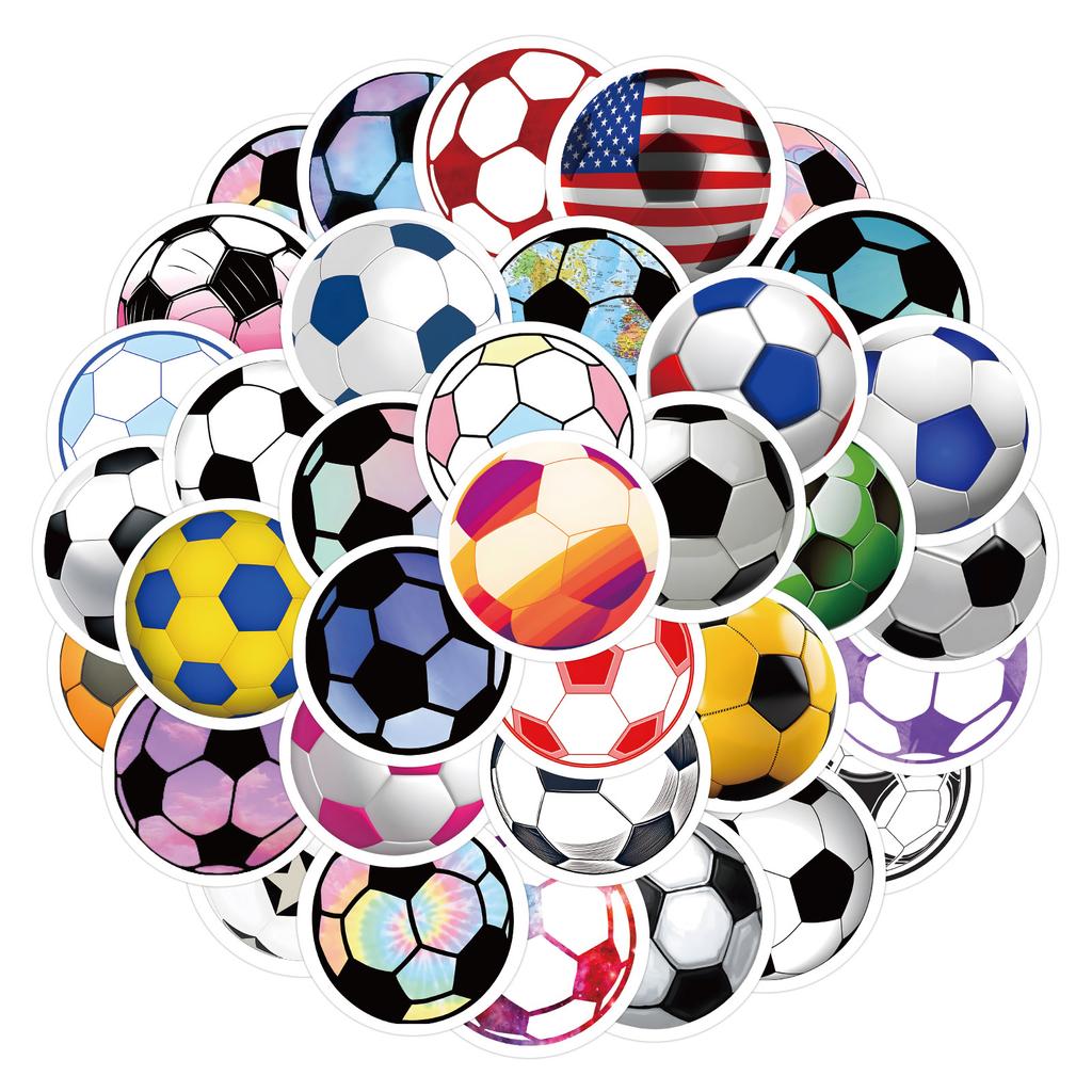 60 Football Stickers Decorative Notebook Skateboard Suitcase Car Doodle Sports Football Stickers