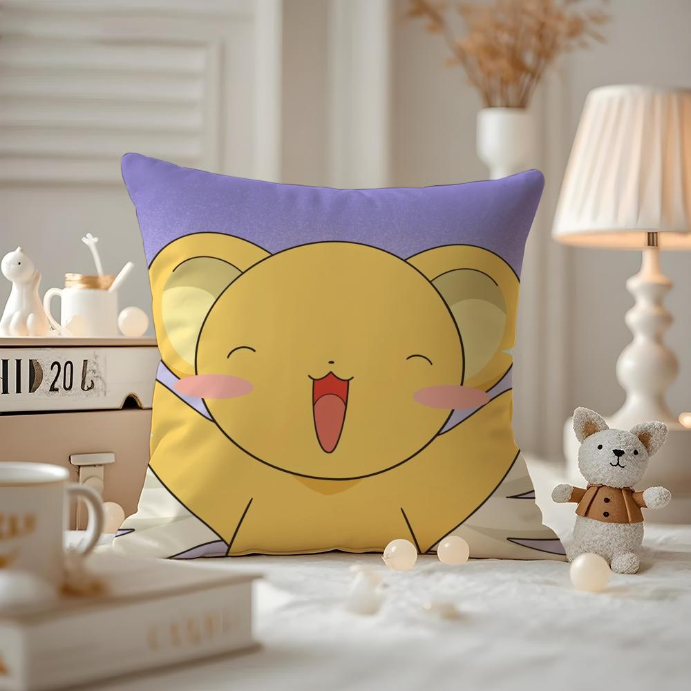 Anime CCardcaptor SSakura Cushion Cover Antidustmite Pillowcase Invisible zipper silky short plush Sofa cushion cover