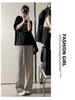 Women's Summer 2025 Striped High-Waisted Wide-Leg Casual Pants