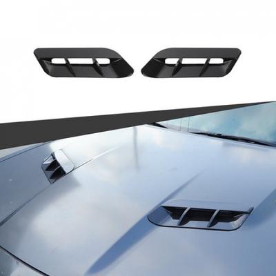 Car Engine Hood Air Vent Cover Trim For Dodge Challenger SXT 2015+ Carbon Fiber