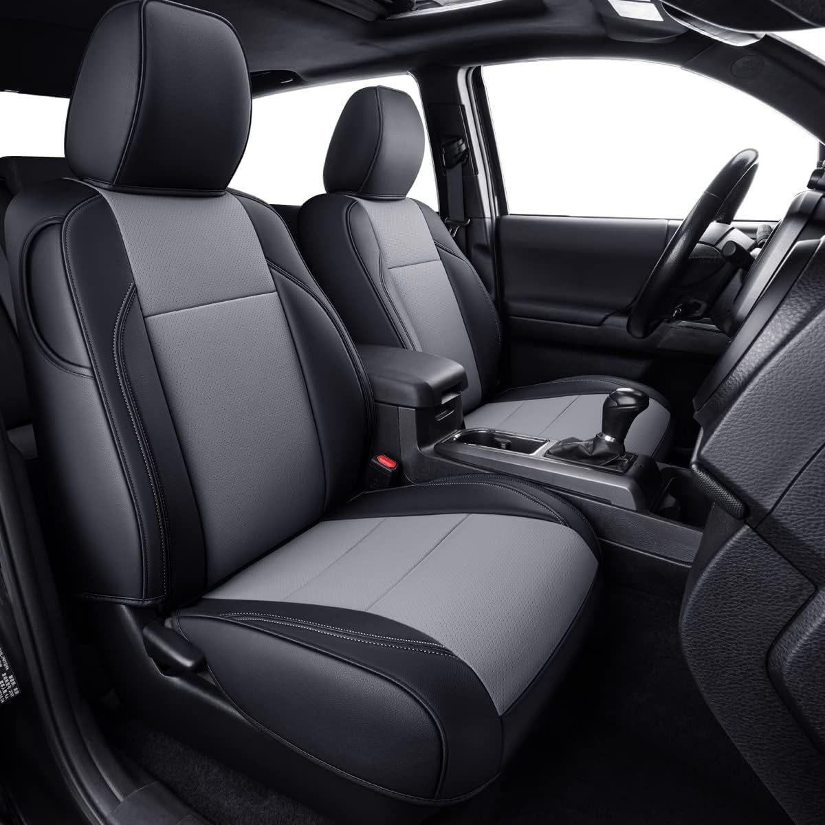 

Универсальная всесезонная подушка на сиденье автомобиля на пять мест для Toyota Tacoma 2016-2023 Crew Cab чёрный/серый