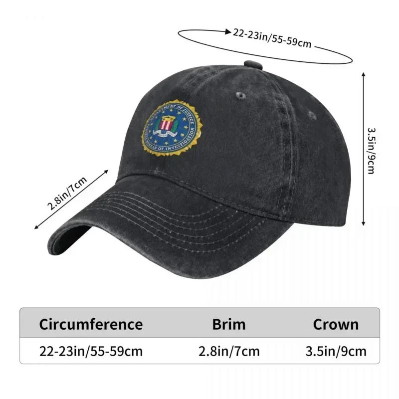 Vintage Swat F-FBI Logo Letter Baseball Caps Men Women Distressed Denim Washed Sun Cap Outdoor All Seasons Travel Gift Caps Hat
