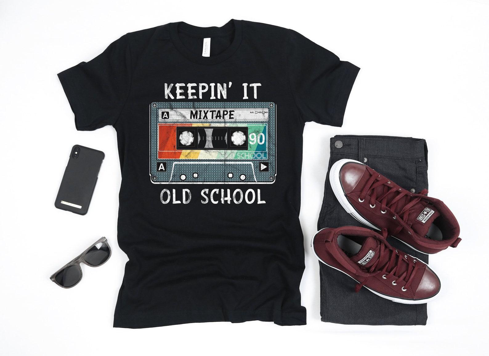 Old School Hip Hop Retro Mixtape 1990s | T-Shirt | Tank Top | T-shirt | T-shirt |T-shirt | Apparel Gift L