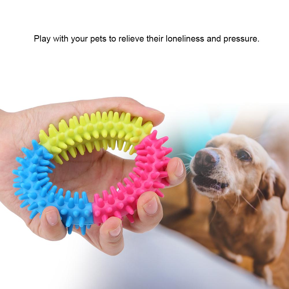 Söta tugleksaker i ringform, leksaker för tandrengöring för husdjur, hundar, valpar