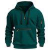 Herren Übergroßer Kapuzen-Reißverschluss-Sweatshirt Winter Warm Fleecegefüttert Lässiger Pullover Erwachsene