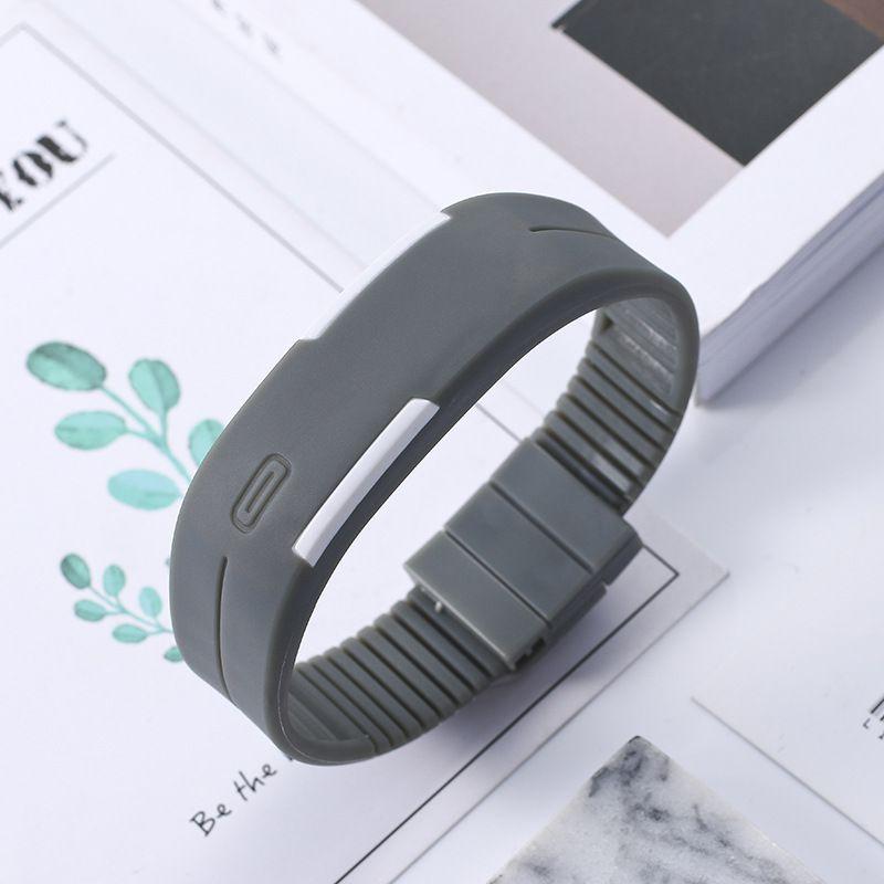 Stylish Kids Digital Led Silicone Watch With Adjustable Strap And Rectangular Dial