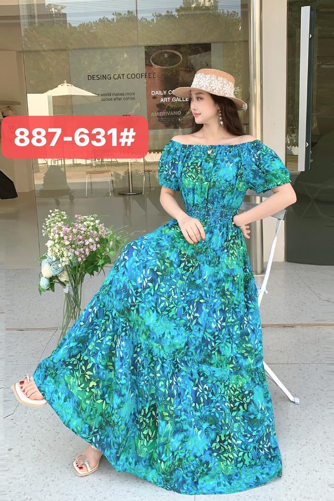 Seaside vacation beach dress cotton floral dress female shabahemi muslim