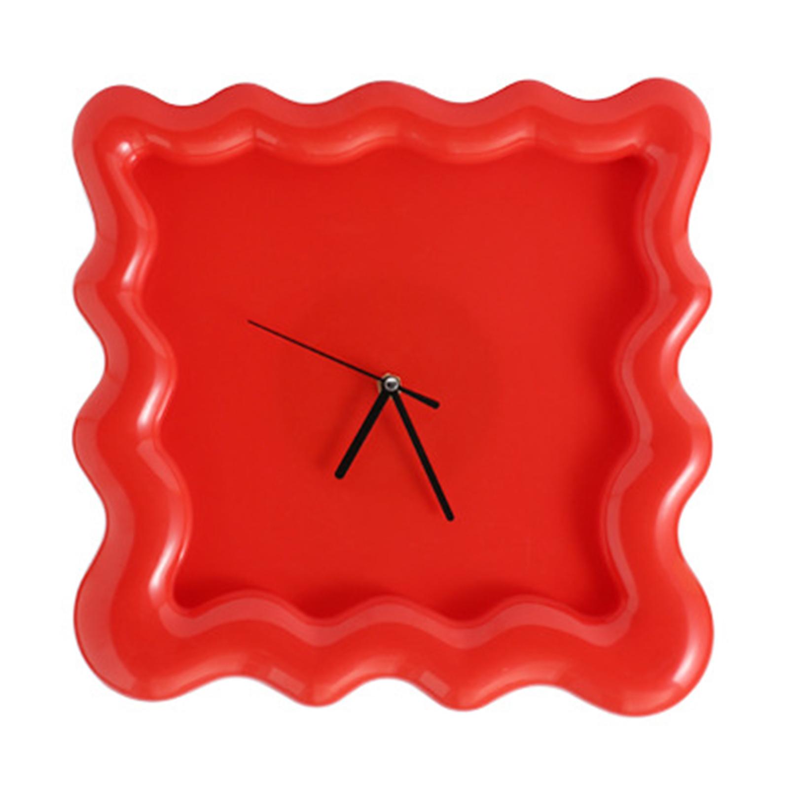 

Настенные часы Часы в стиле современного искусства Для гостиных, офисов или кабинетов с тихим прецизионным механизмом красный