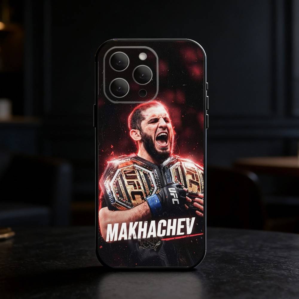 P4P Islam M-Makhachev Phone Case For iPhone 17,16,15,14,13,12,11 Plus,Pro,Max,Mini Silicone Black Soft Cover