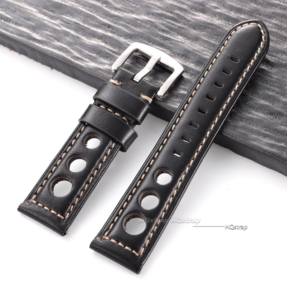 Cowhide Watch Strap Vintage Genuine Leather 20mm 22mm 24mm 26mm Watchband Women Men Watch Band for Seiko Belt with Pin Buckle