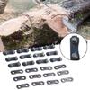 12 Sets Chainsaw Chain Repair Kits Heavy Duty 3/8LP Pitch 050 Inch Links Tie Straps for Chainsaw Chain Parts Replacement