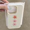 Hibiscus Flower Pattern Lychee Texture Silicone Phone Case For iPhone 11 12 13 14 15 16 17 Pro Max 14 Plus 17Air Soft Cover