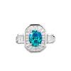 Zhuozhifan 925 Silver 1.5 Carat Paraiba Pigeon Egg Ring - Luxury Hot Seller