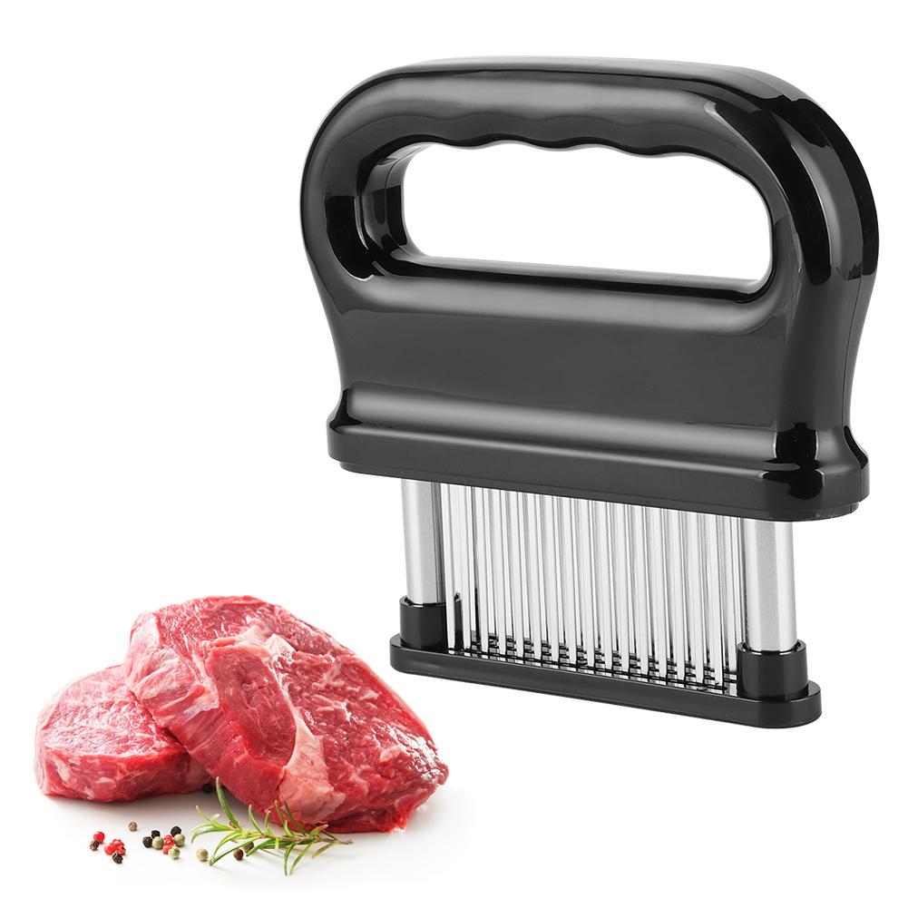 Black 48‑Needles Meat Beaf Steak Tenderizer Tool With Handle Kitchen Cooking Accessory