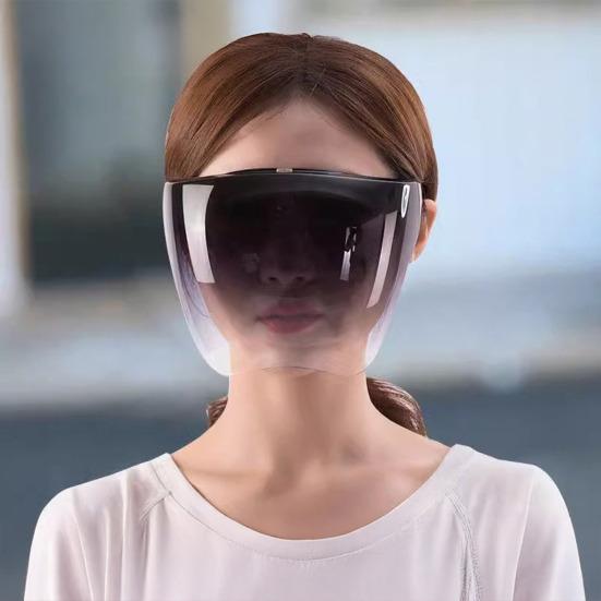 Sıçrama Korumalı Yüz Kalkanı Tam Yüz Koruma Maskesi Buğu Önleyici Şeffaf Yüz Maskesi Mutfak Pişirme Taşlama Kesme İçin Yeniden Kullanılabilir Sıçrama Koruyucu