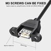 Double Female End USB 2.0 Extension Cord Line Female To Female with Secure Screw Mount Fast 480Mbps Data Transmission