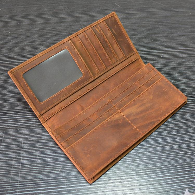 High Quality Zipper Long Purse Male Female Purse Wallet For 6inch Iphone Vintage Designer Men Women Leather Long Wallet