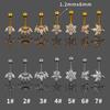 Stainless Steel & Copper Zircon Ear Cartilage Studs - Trendy Flower Crown Piercings