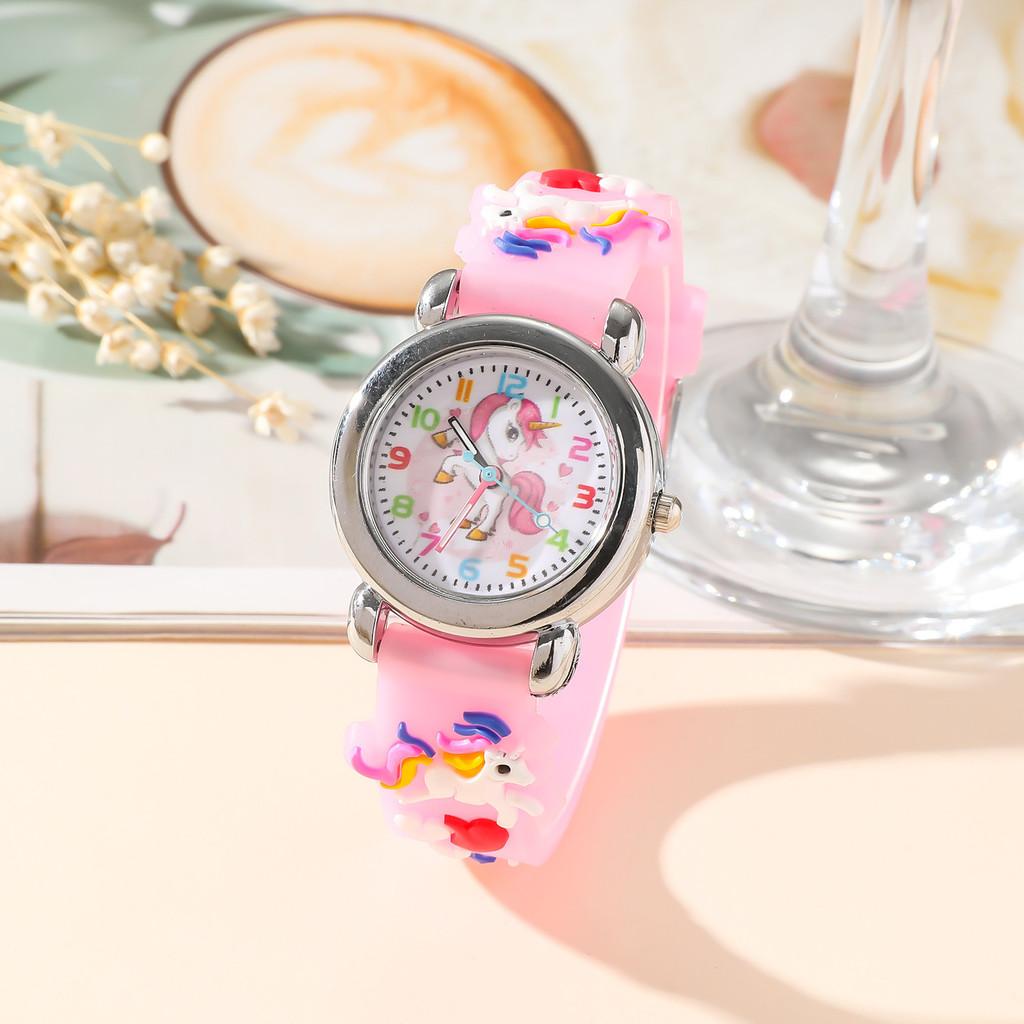 Wasserdichte Cartoon-Quarz-Kinderuhr mit PVC-Armband für Spiel und Schulgebrauch