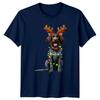 Christmas Dog Reindeer Antlers Lights Holidays Unisexs TShirt Unisexs Tee Graphic